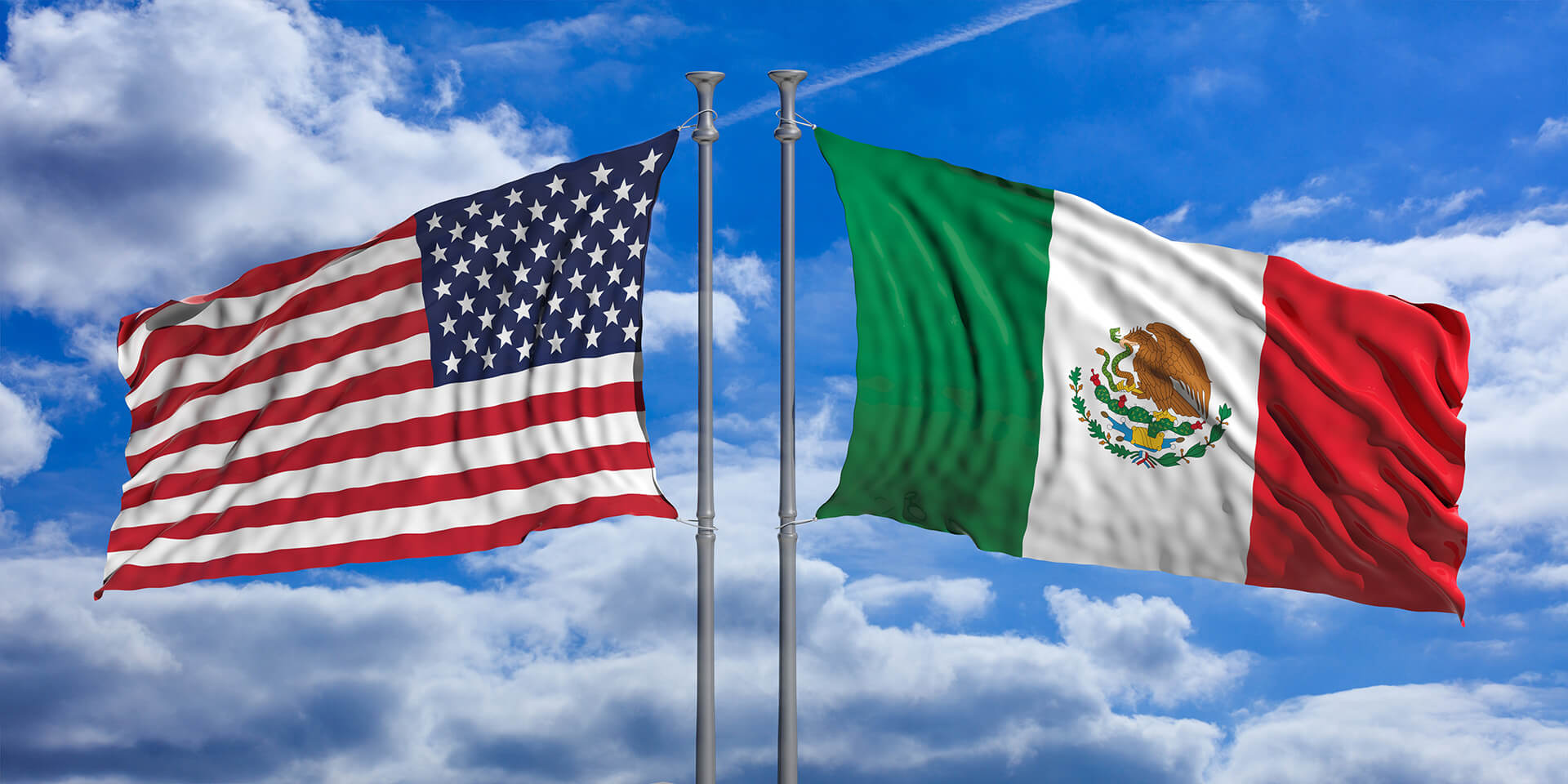 USA & Mexico Flags, international DOT Compliance